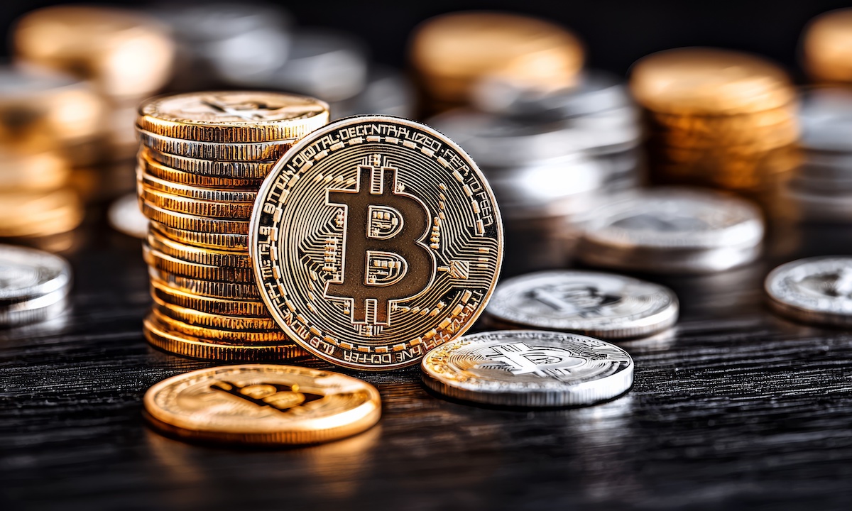 Digital stablecoins flowing into a traditional banking vault with regulatory stamps