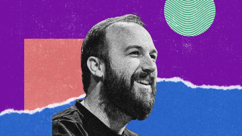 Nakamoto stock chart crashing 99% with Bitcoin price overlay and reverse split proposal graphic