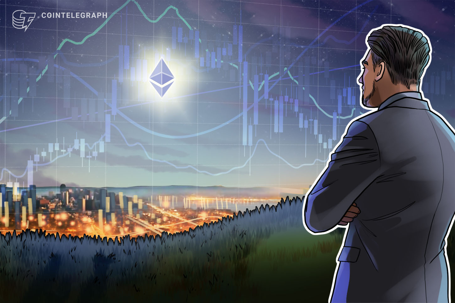 A chart showing Ethereum (ETH) price range-bound for five years.