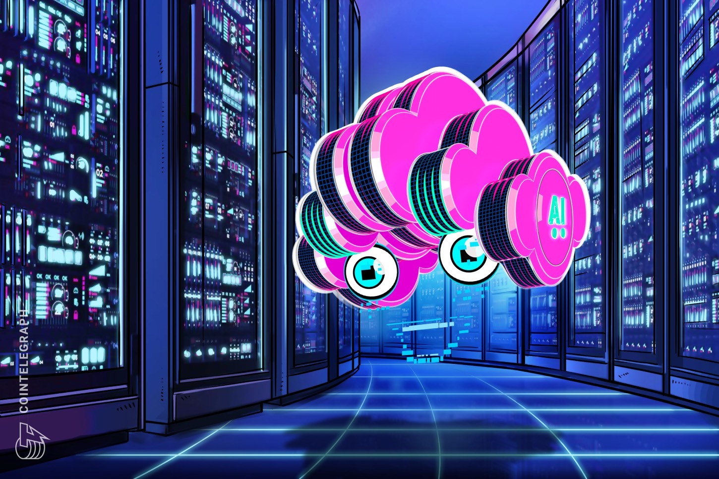 Aerial view of a large industrial data center facility.