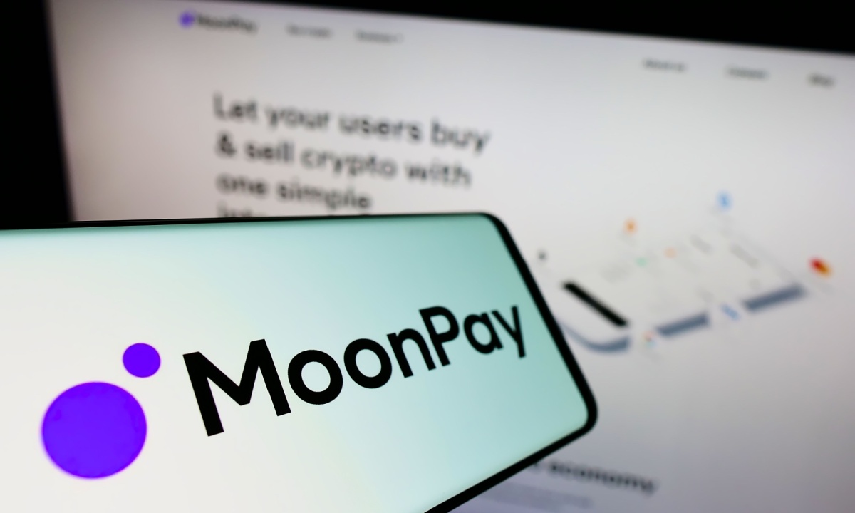 Screenshot of the MoonPay app integrated into the ChatGPT interface showing a crypto purchase prompt.