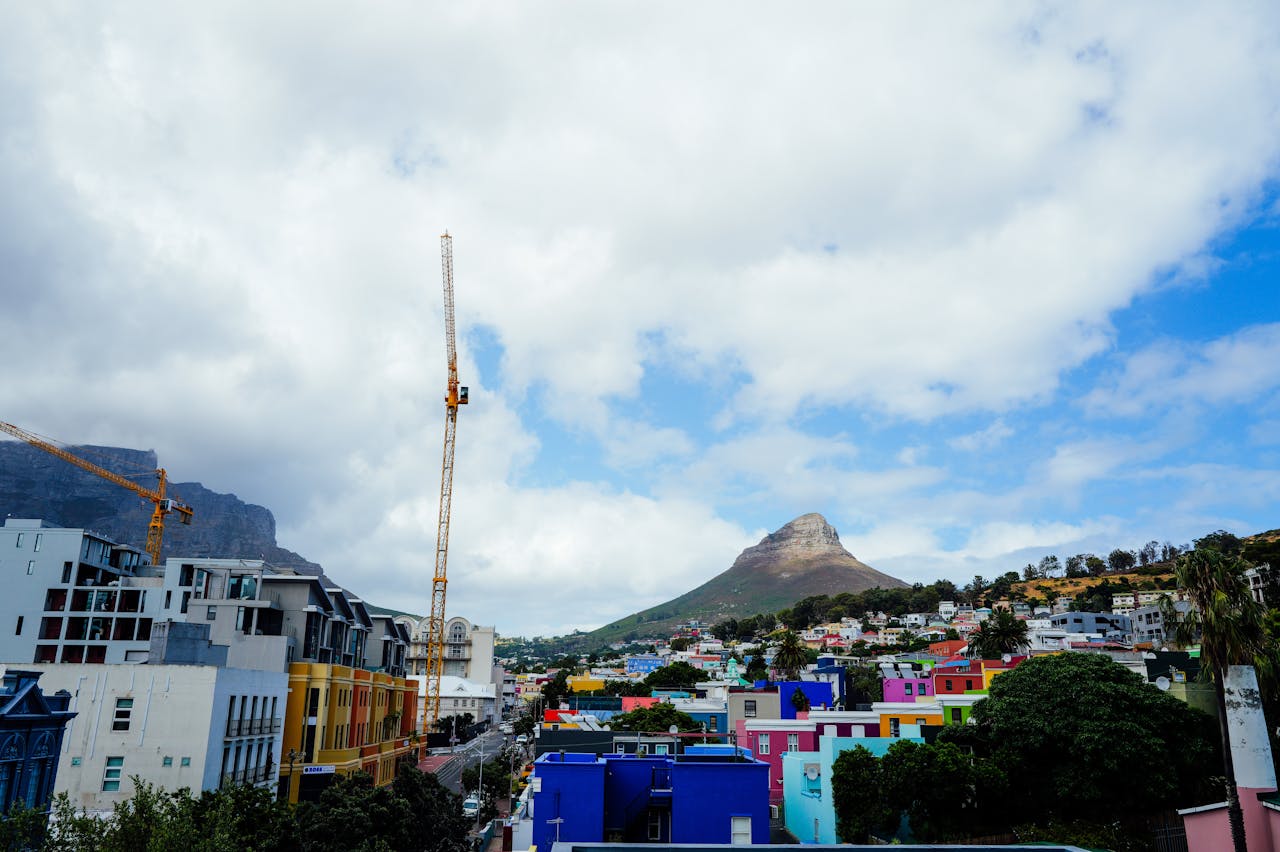 Map of Africa with payment network nodes and stablecoin transaction flows connecting major financial hubs across the continent