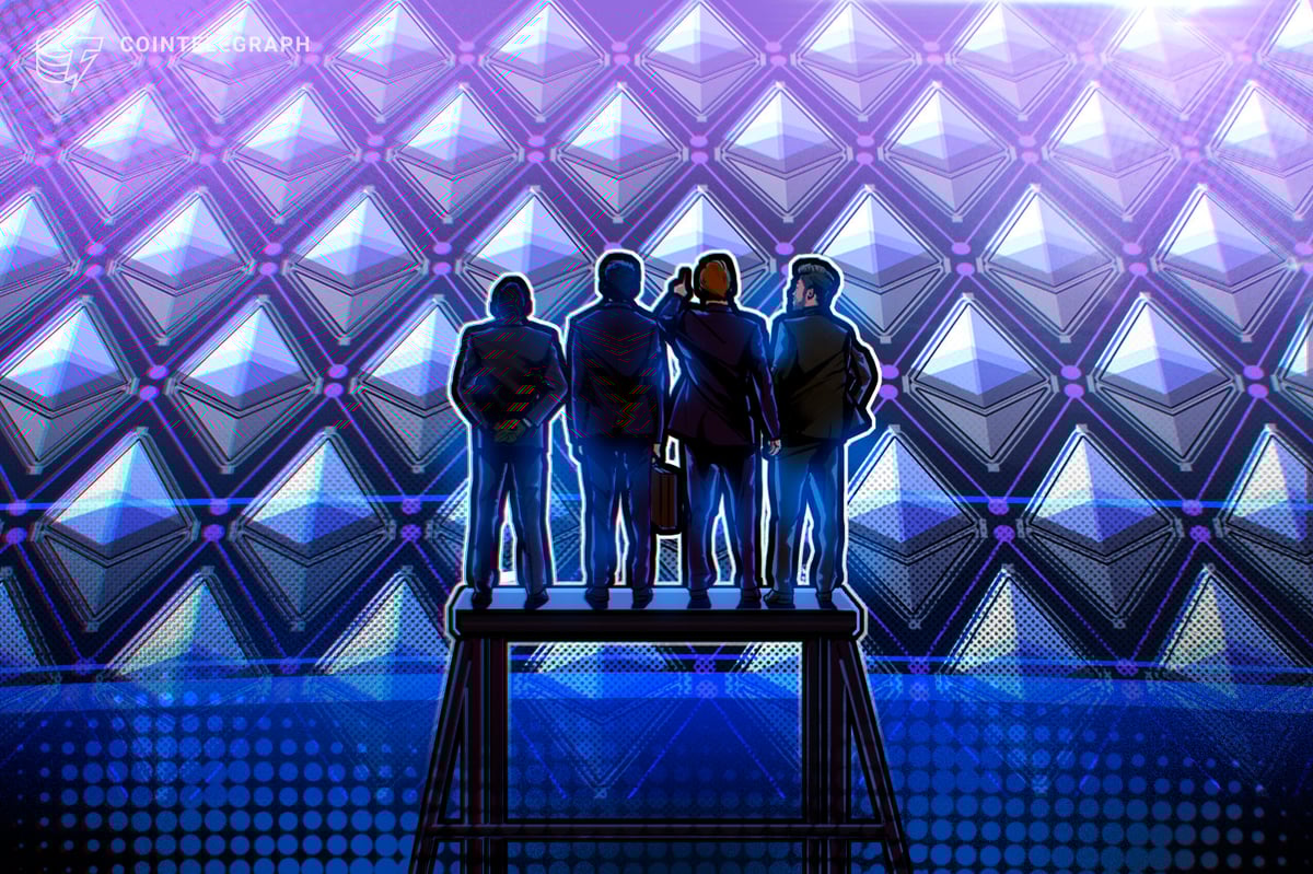 Ethereum Foundation staking progress visualization showing 69,500 of 70,000 ETH goal nearly complete