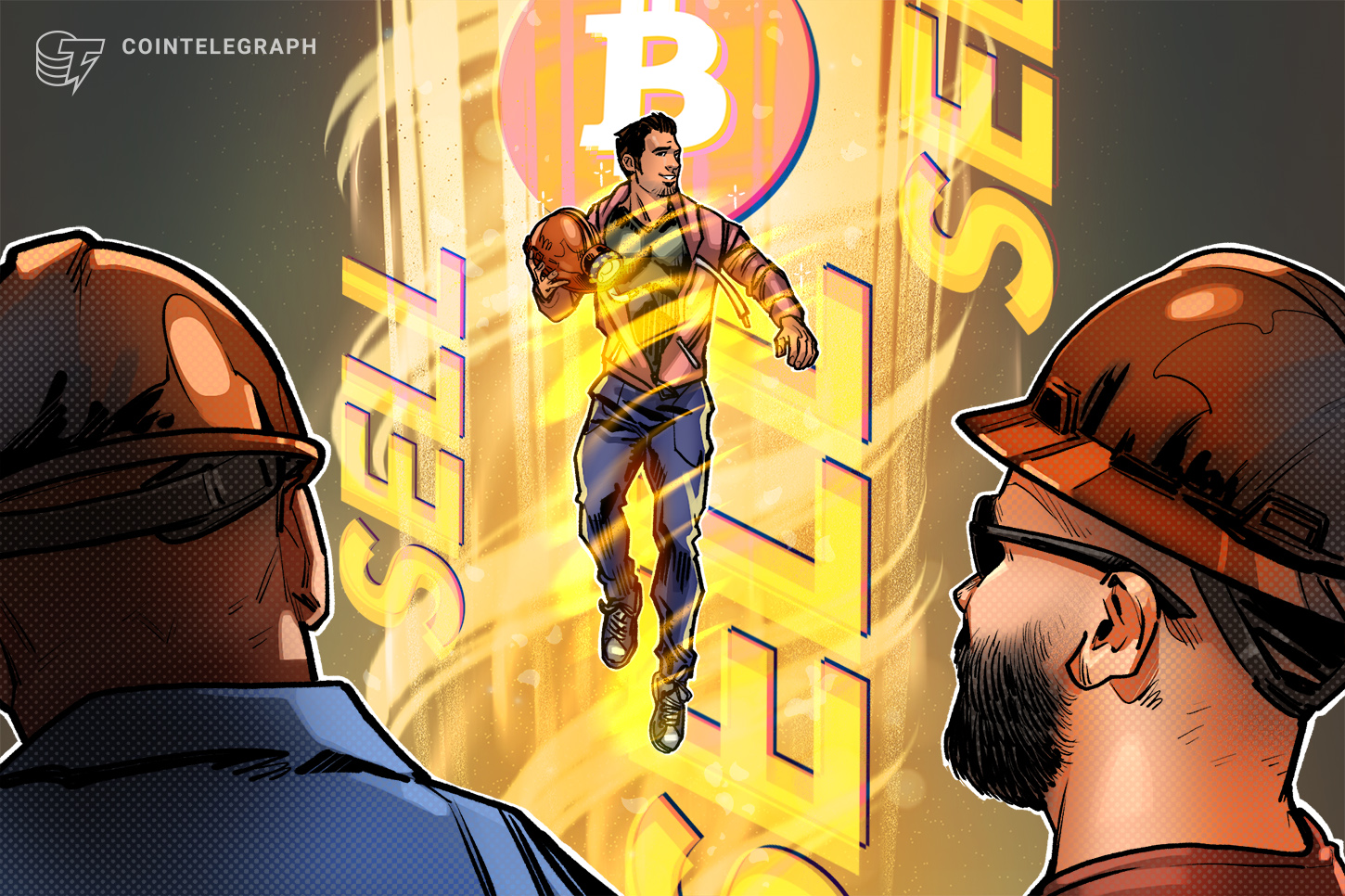 A digital graph showing Bitcoin miner production costs and Bitcoin price.