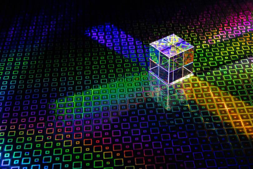 A visual representation of a ticking clock superimposed on a Bitcoin logo, with abstract quantum computing circuit patterns in the background.