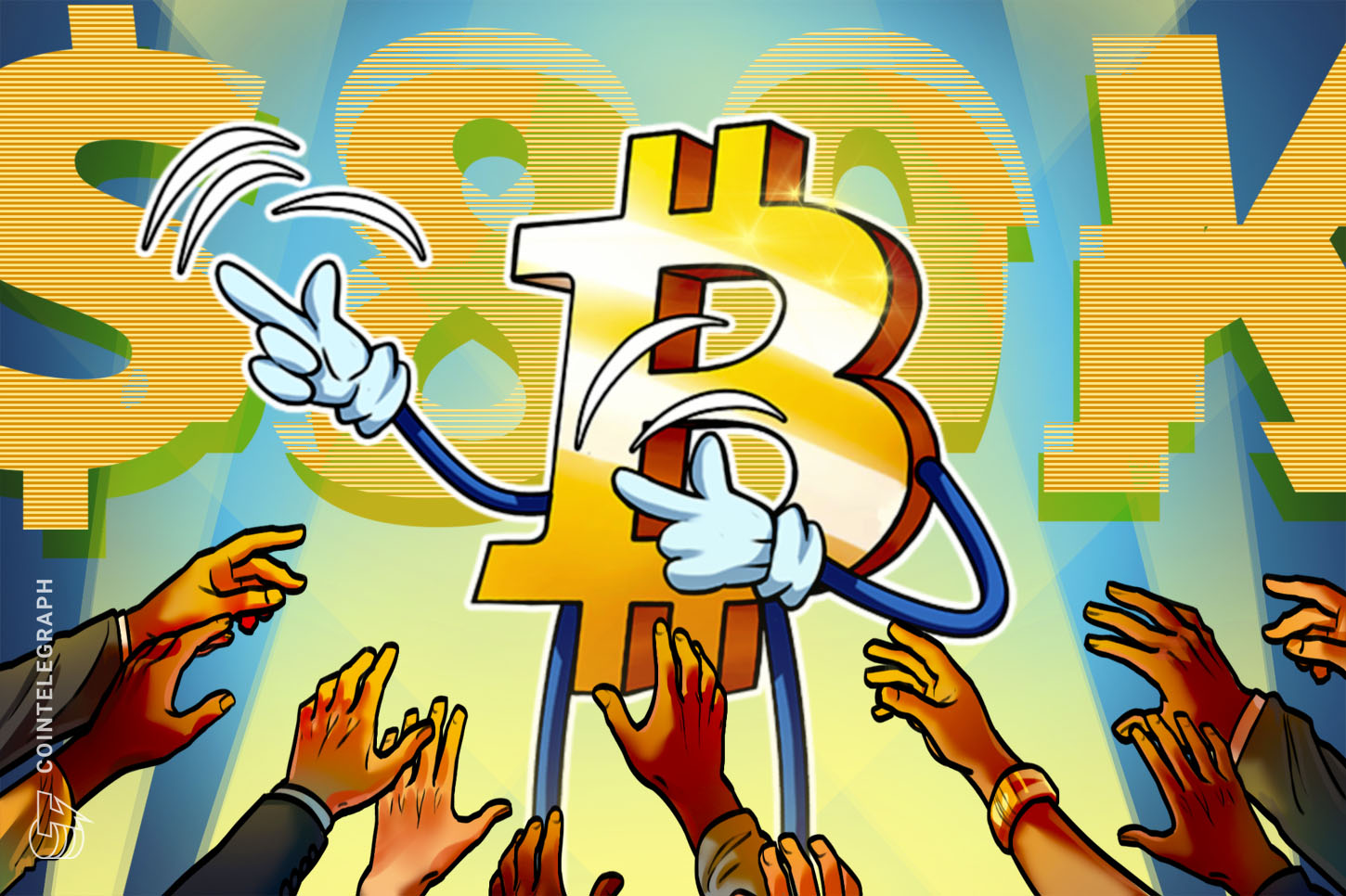 Bitcoin price chart showing upward trend and key data indicators.