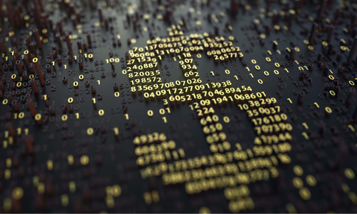 A graphic representing digital currency with the US flag in the background.