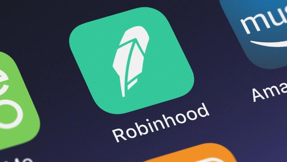 Robinhood app interface on a smartphone screen