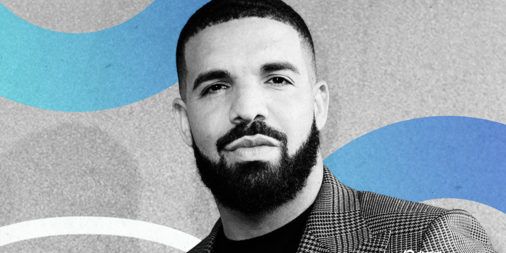Drake in a recording studio, looking contemplative