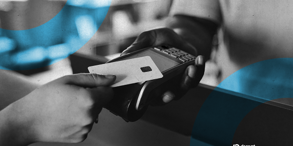 Exodus Pay mobile app screen showing Bitcoin transaction at a coffee shop via Visa